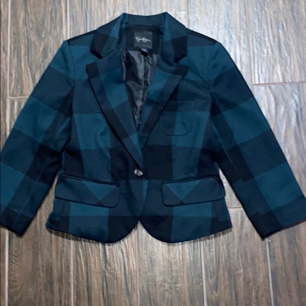 Jessica Simpson plaid blazer